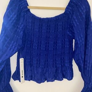 Aqua Cobalt blue blouse